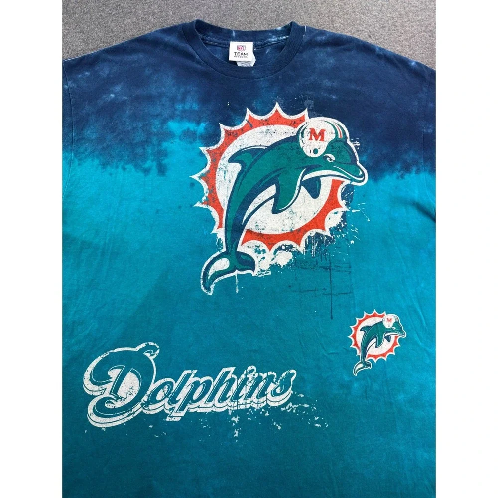 Miami‎ Dolphins NFL Team Apparel Tie Dye T Shirt Mens 2XL NFL Football